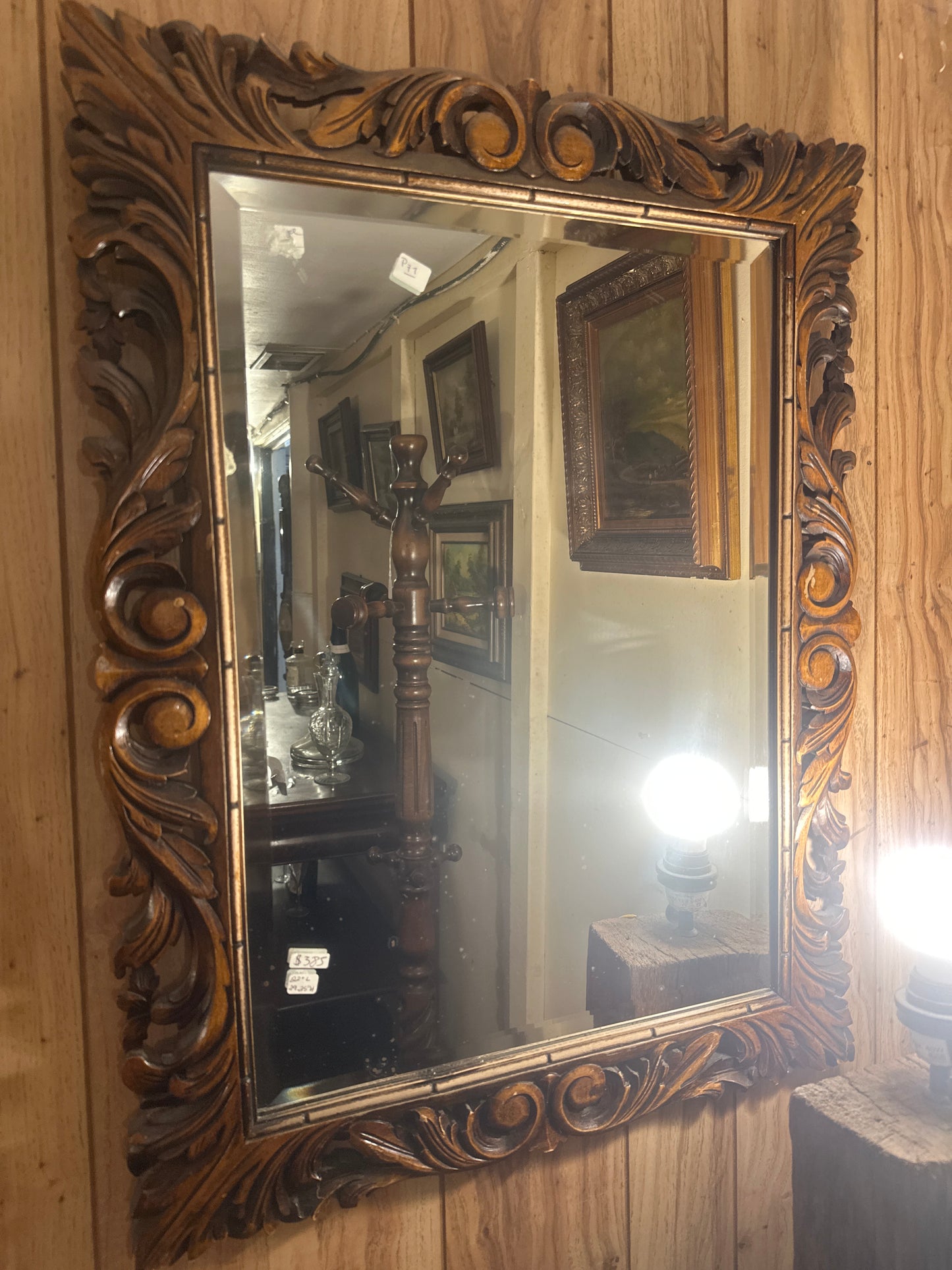 Carved mirror