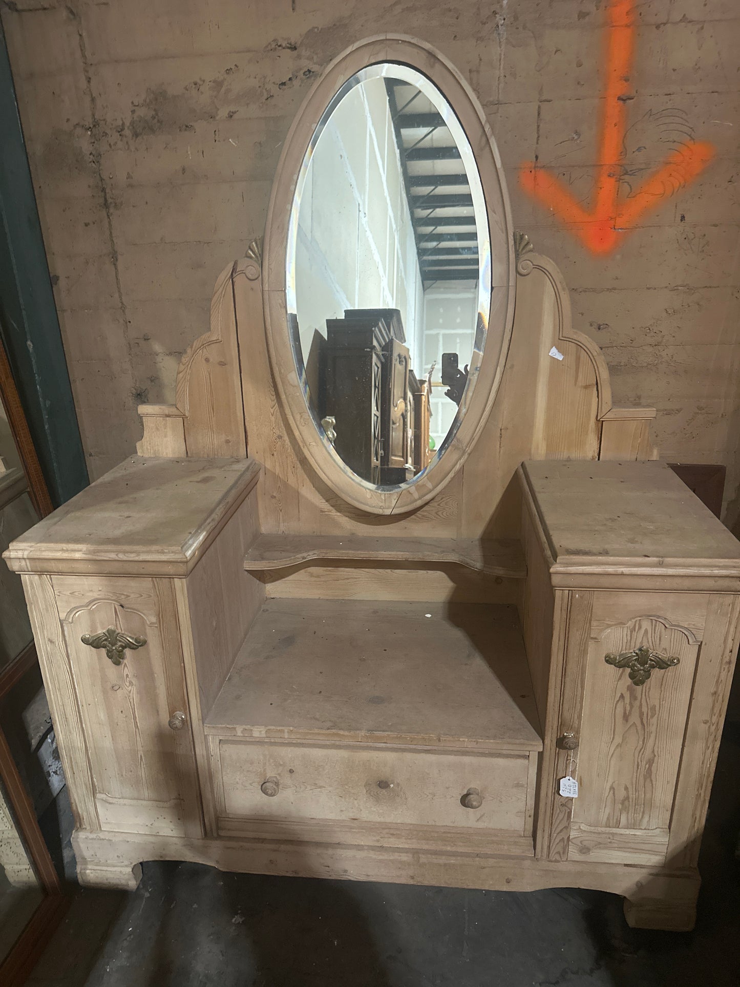 Antique Pine Ladies dressing table
