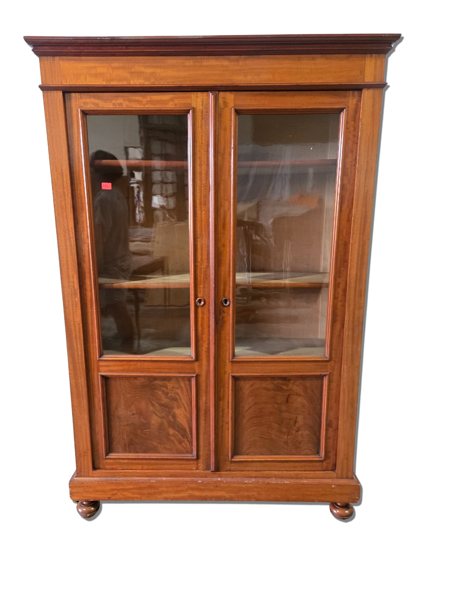 Late 1800s French Mahogany Bookcase