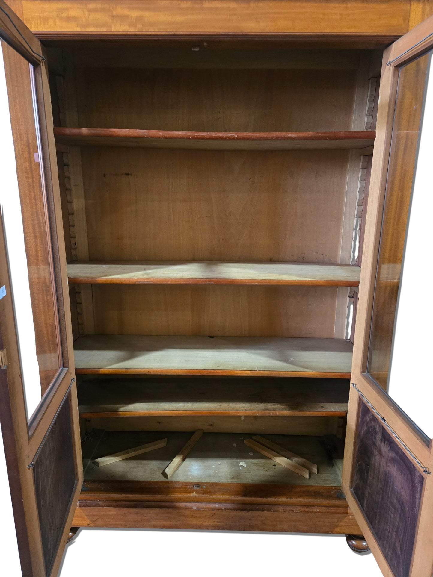 Late 1800s French Mahogany Bookcase