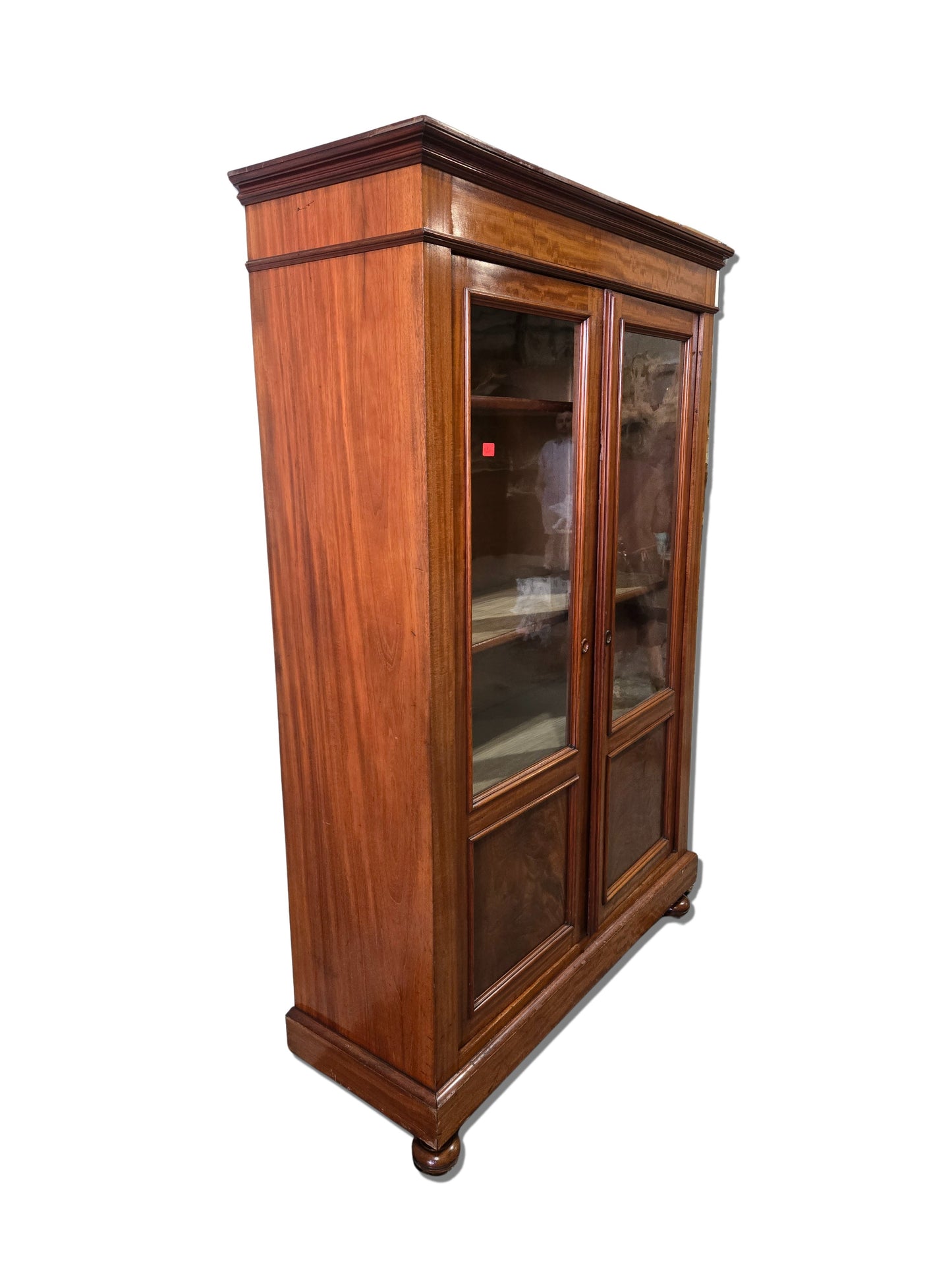 Late 1800s French Mahogany Bookcase