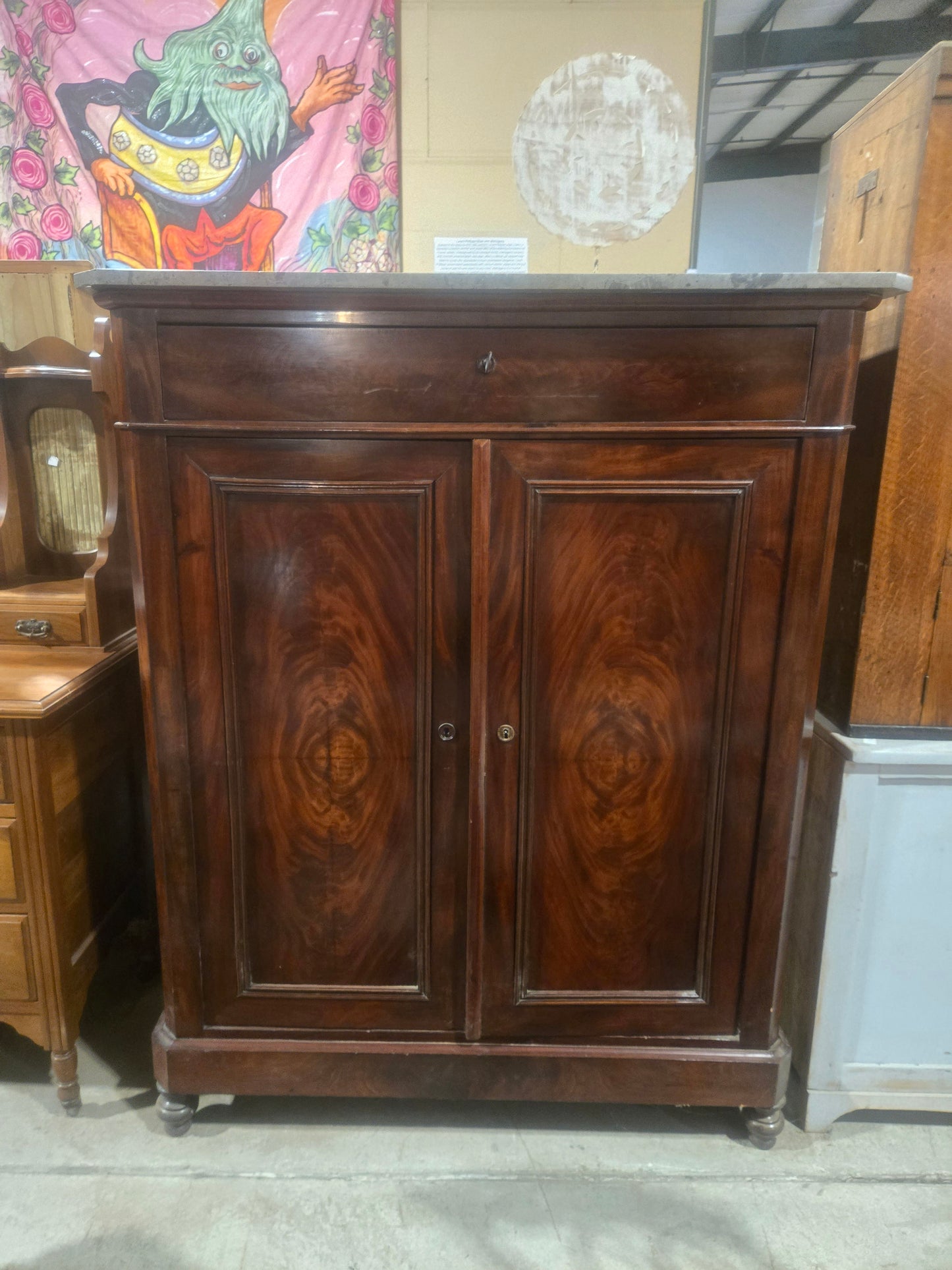 Louis Philippe 2Door Cabinet with Marble