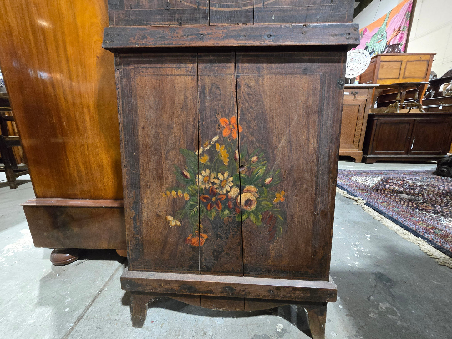 Dutch Painted Grandfather Clock