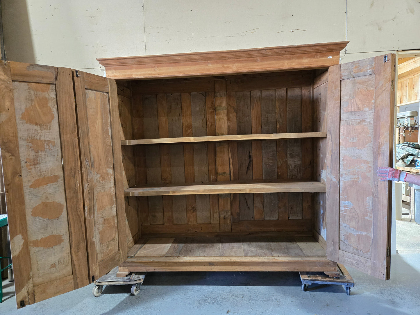 Early century teak armoire XXL