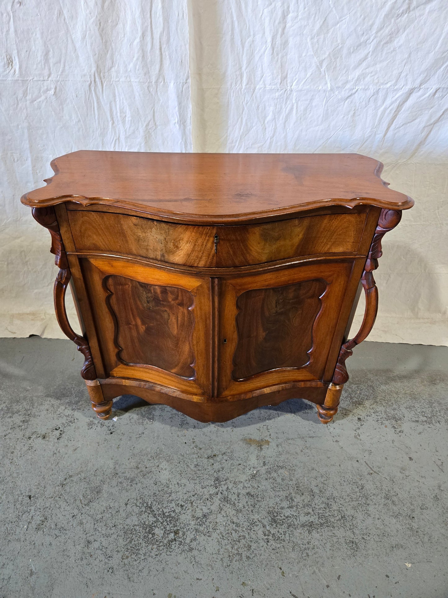 Late century Louis XV mahogany buffet