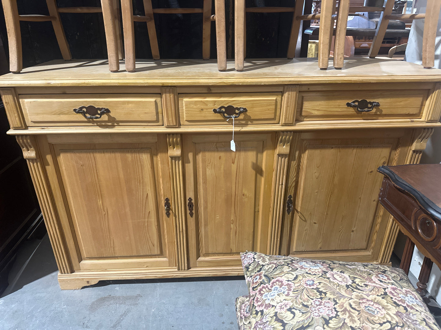 Early 1900s Rustic pine sideboard