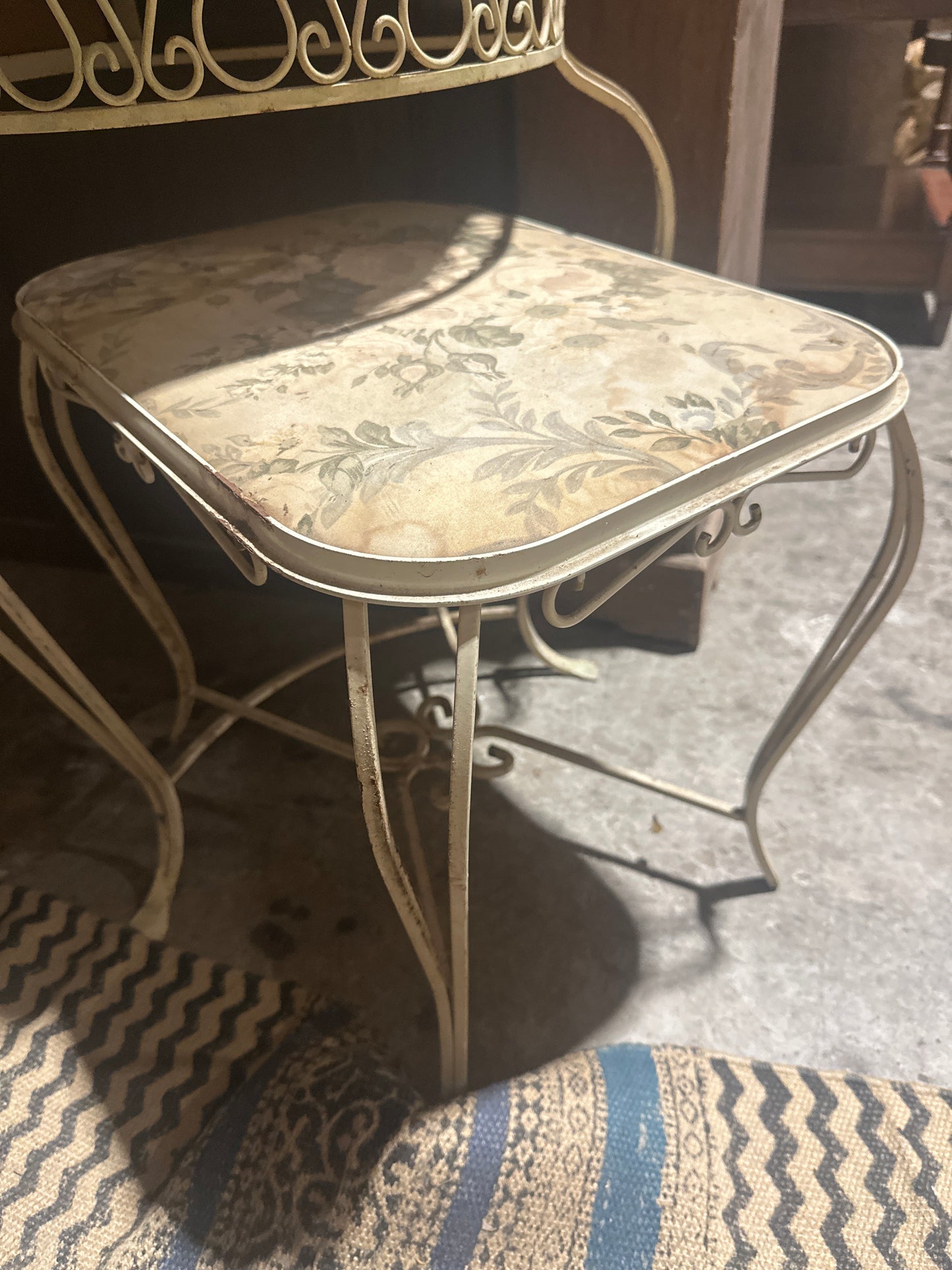 1960s vanity with chair and stool