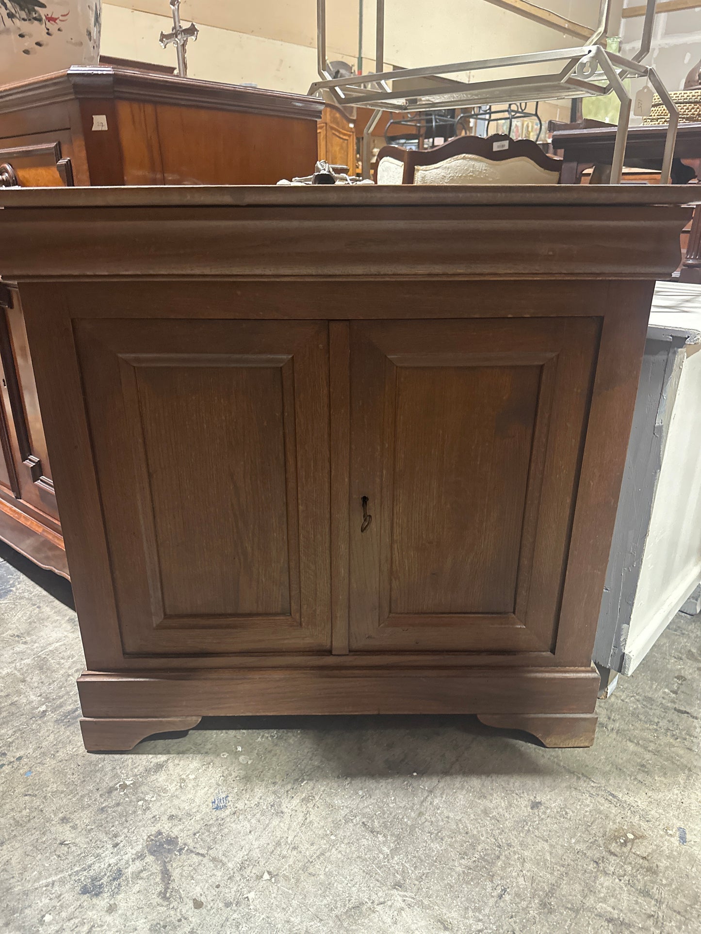 Colonial style oak corner cabinet