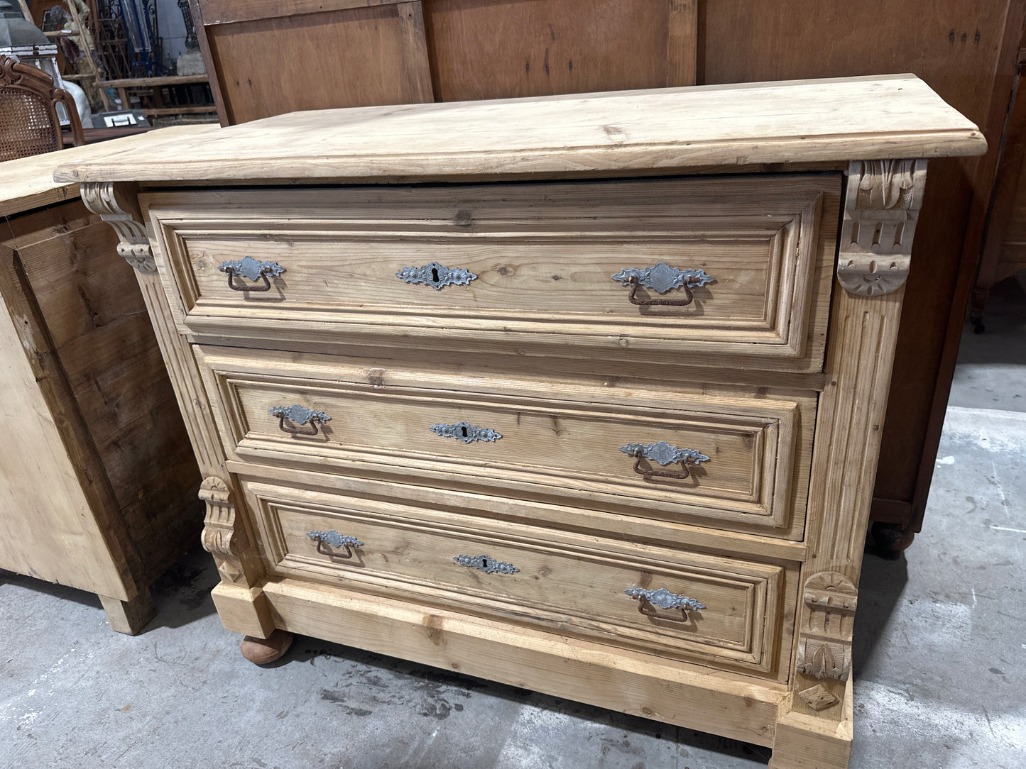 19th Century German Pine commode