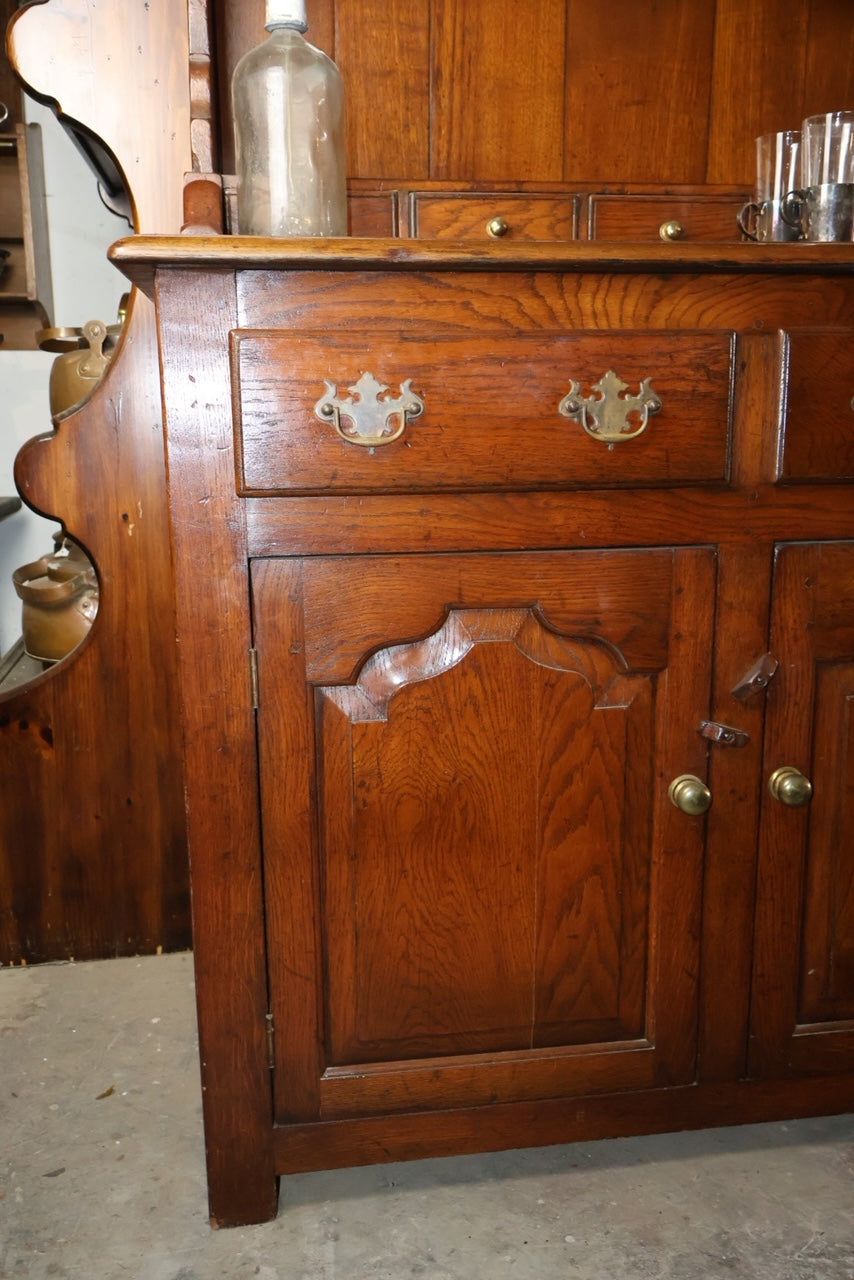 English Welsh Oak Sideboard w/ Hutch