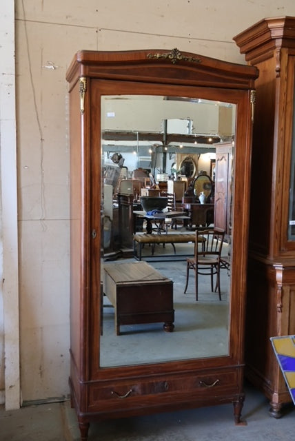 1880's French 1Door Mirror Armoire