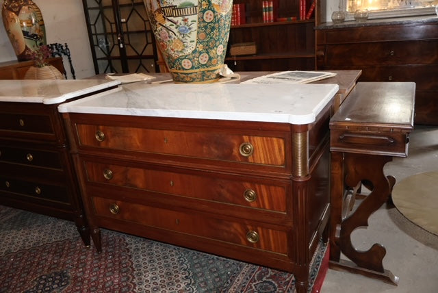 Mid Century French LXVI Commode with Marble