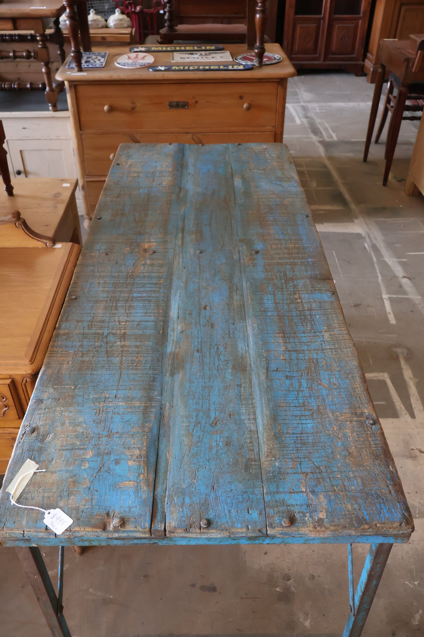 Blue Indian Market Table