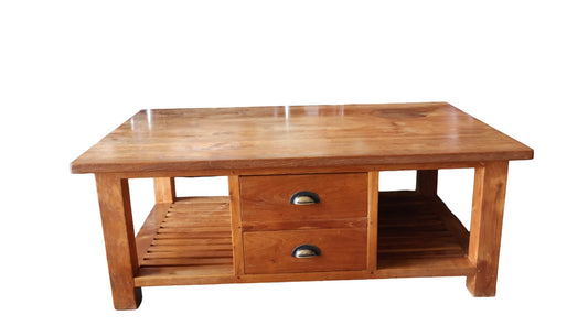 Teak Coffee Table with Drawers