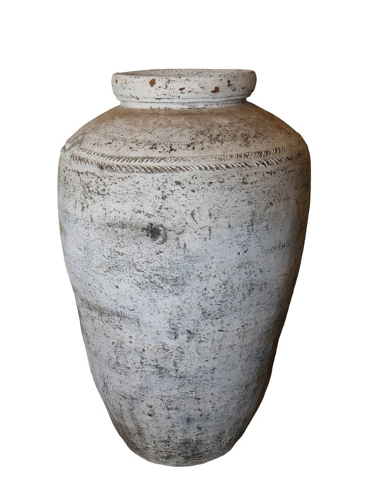 Jumbo White Antique Pot