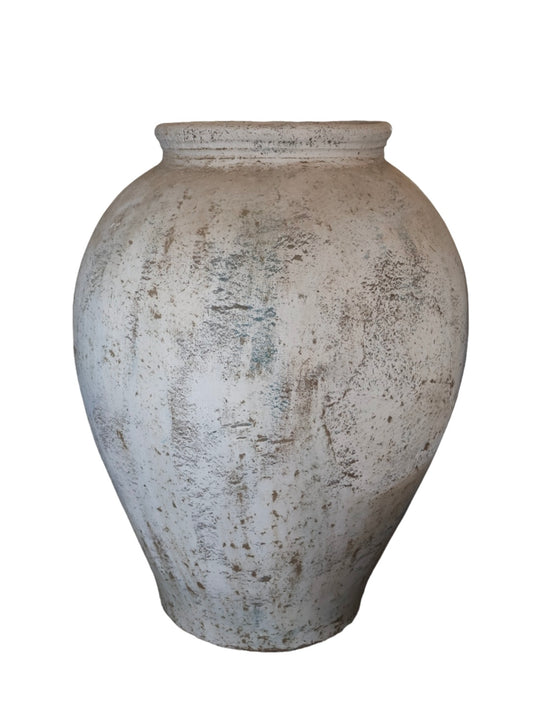 Large Antique White Pot