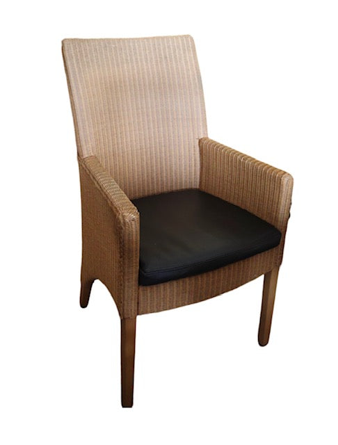 6 Blonde Lloyd Loom Chairs w/ Arms