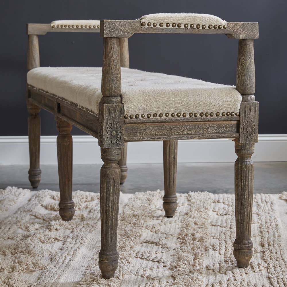 French Upholstered Bench