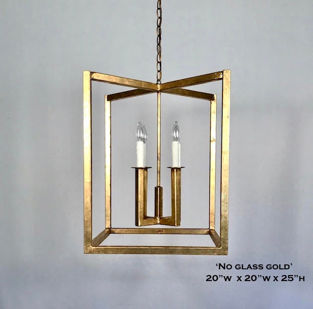 No Glass Gold Lantern