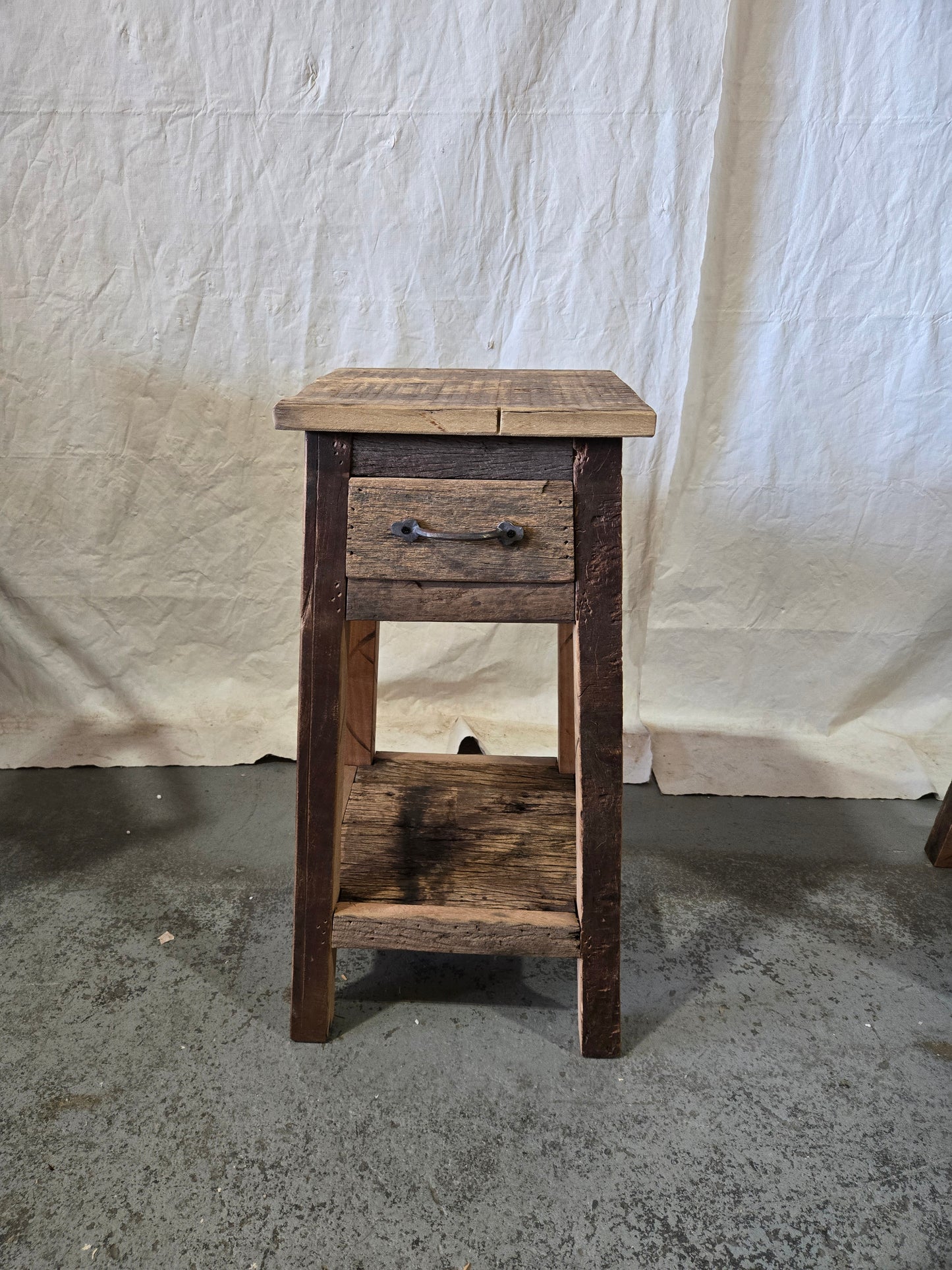 Mid 1900s Reclaimed Teak Nightstand