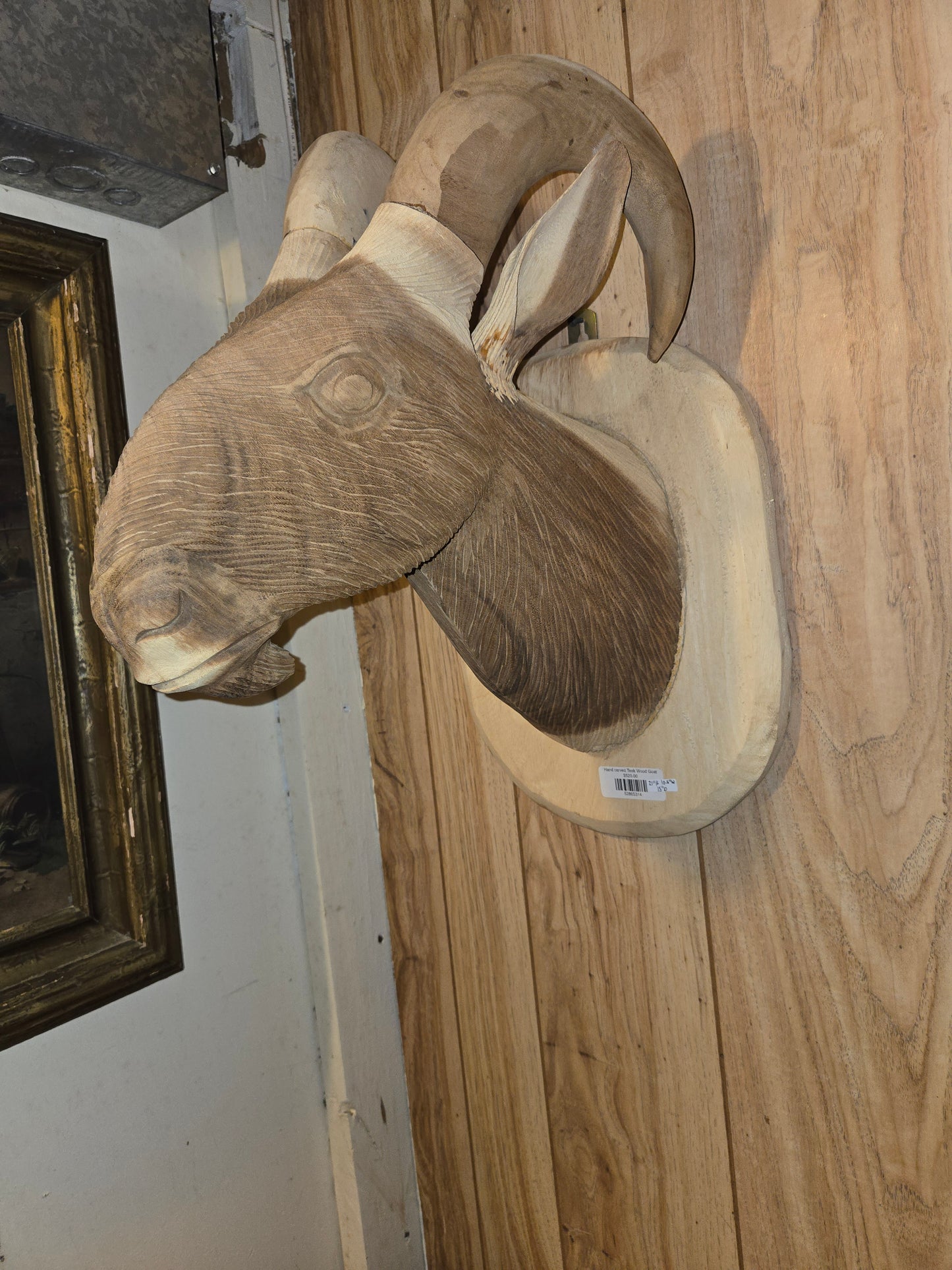 Hand carved Teak Wood Goat