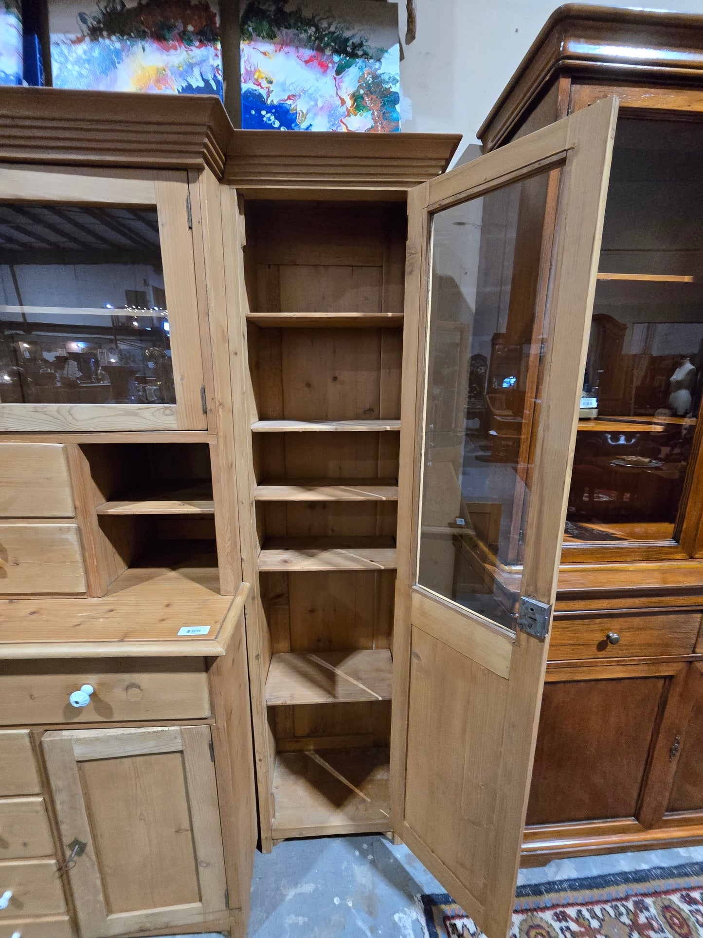 1880's German Pine Hutch