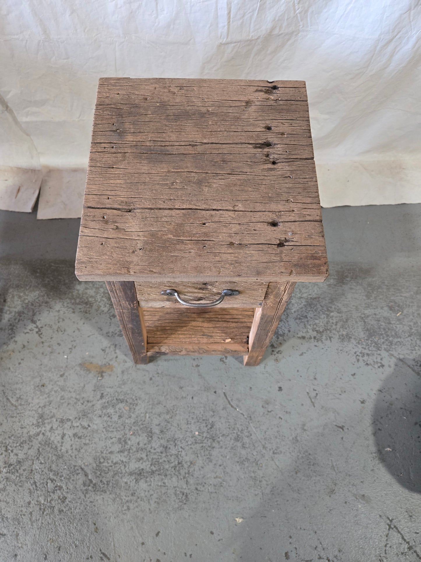 Mid 1900s Reclaimed Teak Nightstand
