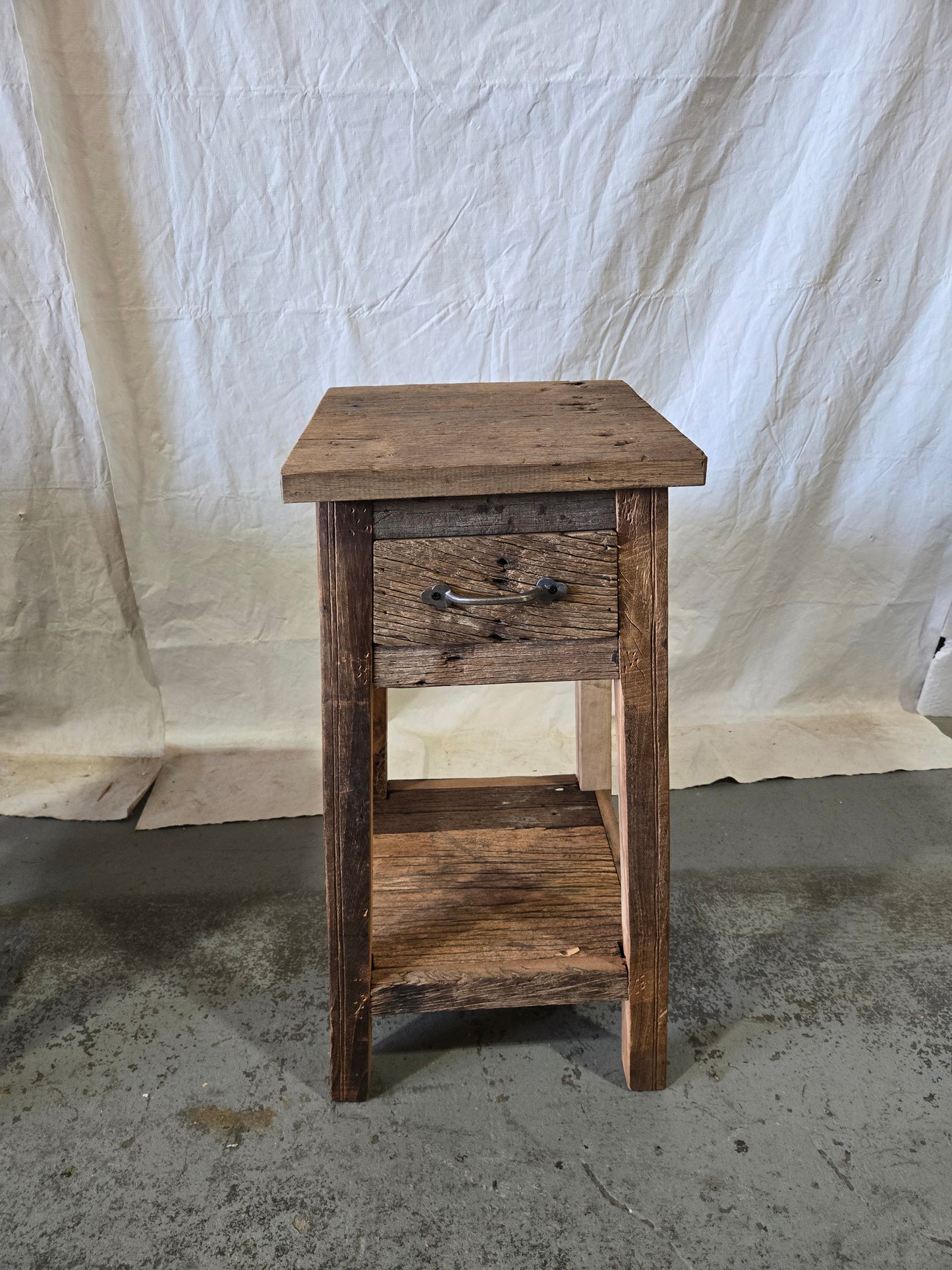Mid 1900s Reclaimed Teak Nightstand