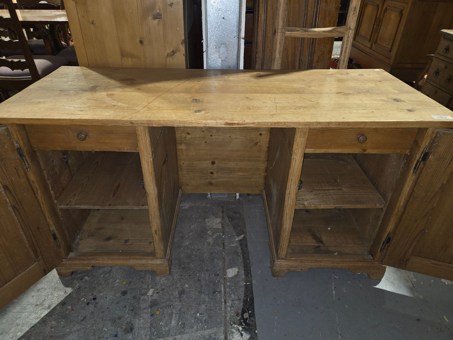 German Pitch Pine Desk