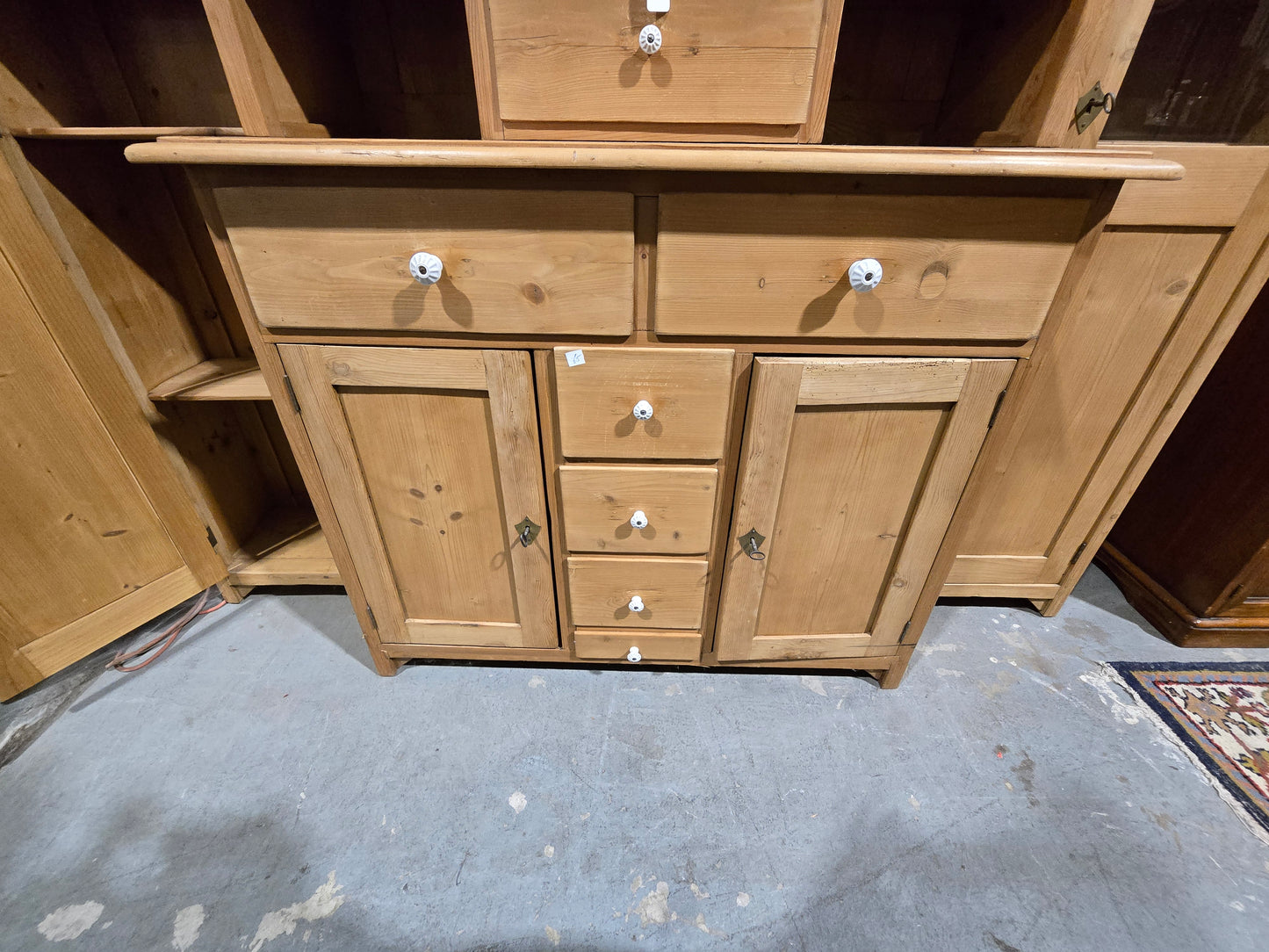 1880's German Pine Hutch