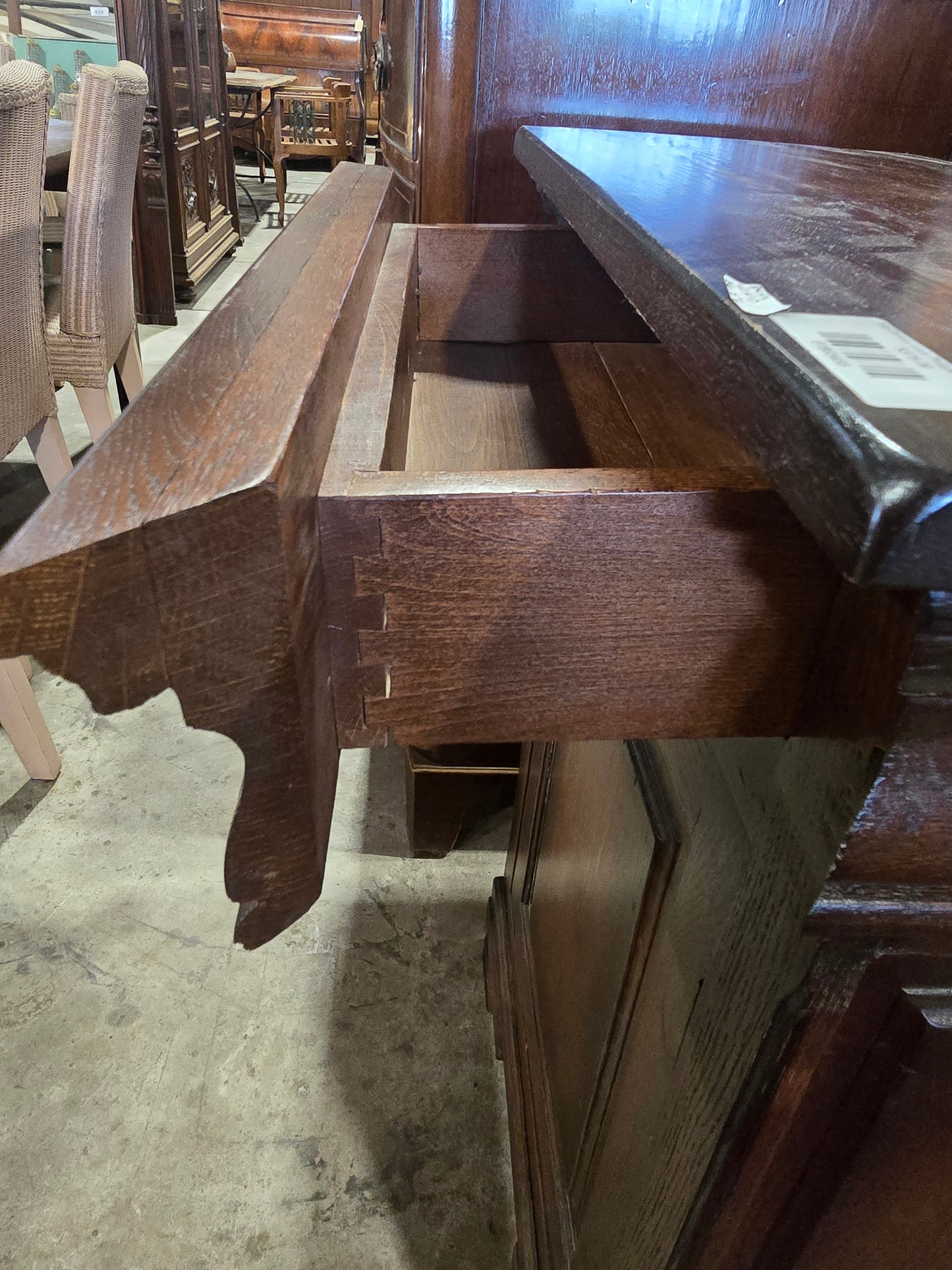 Mid Century Louis Philippe Oak Cabinet