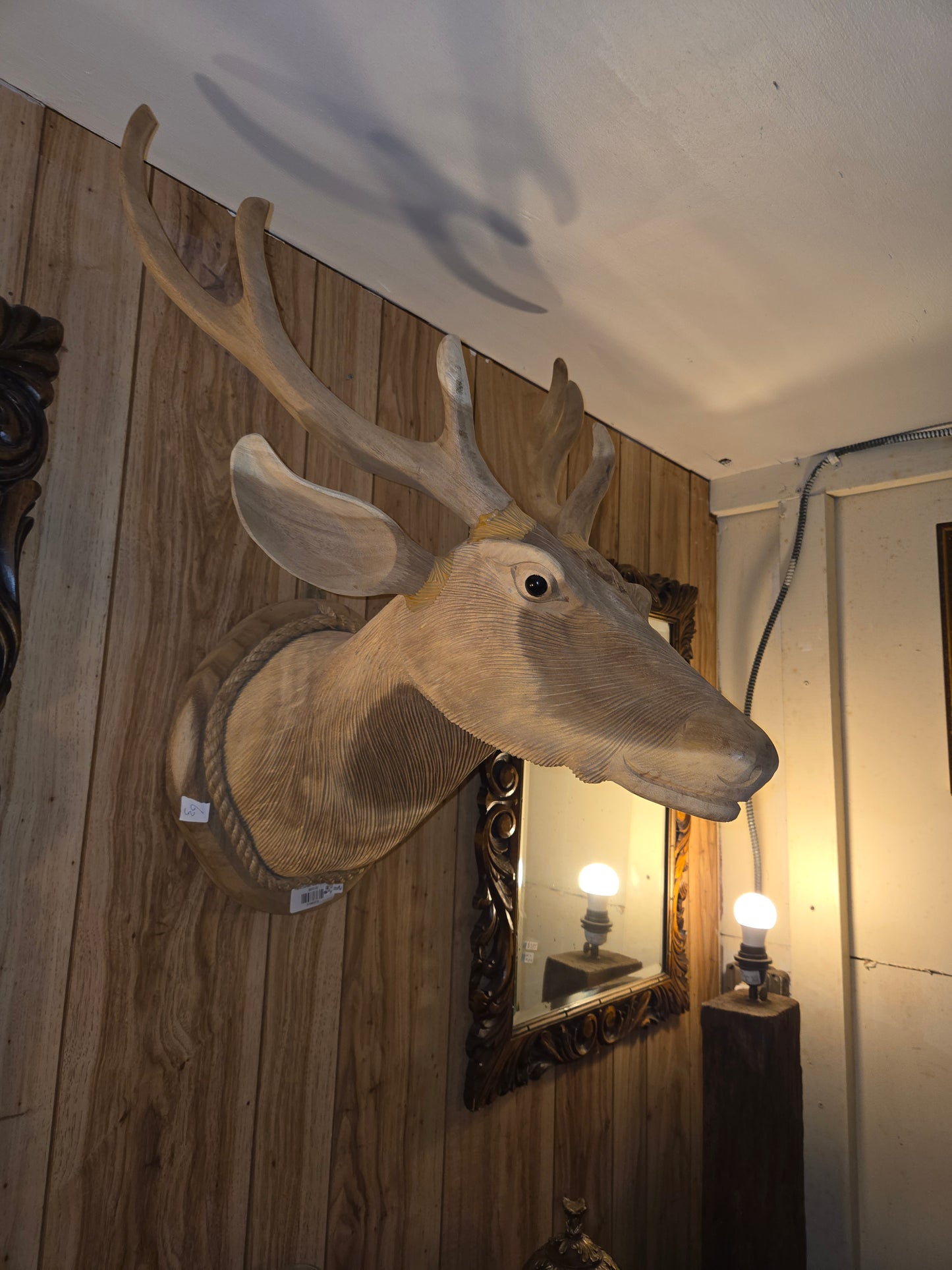 Hand carved Teak Wood Deer