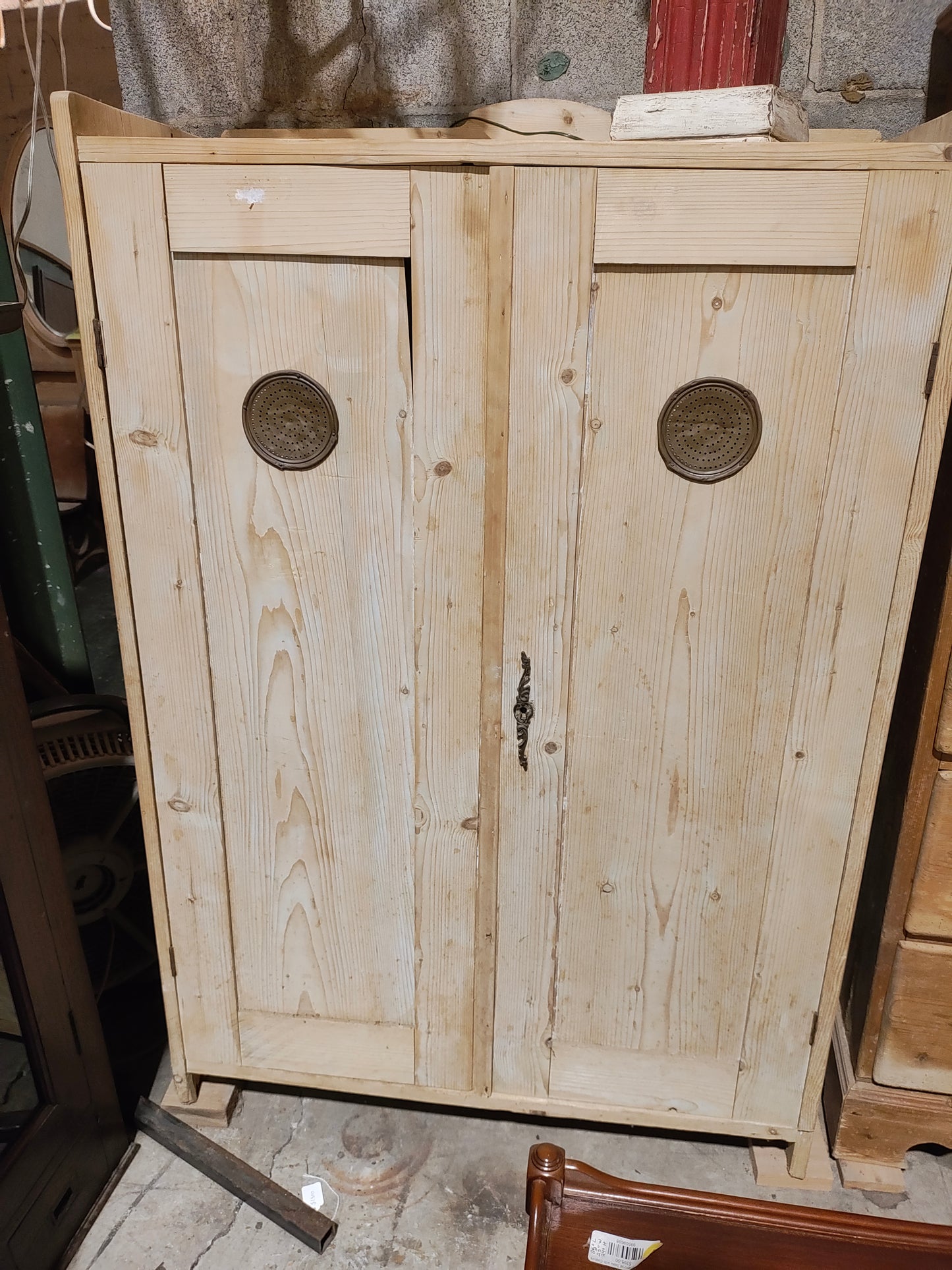 Antique Rustic vented pine cupboard