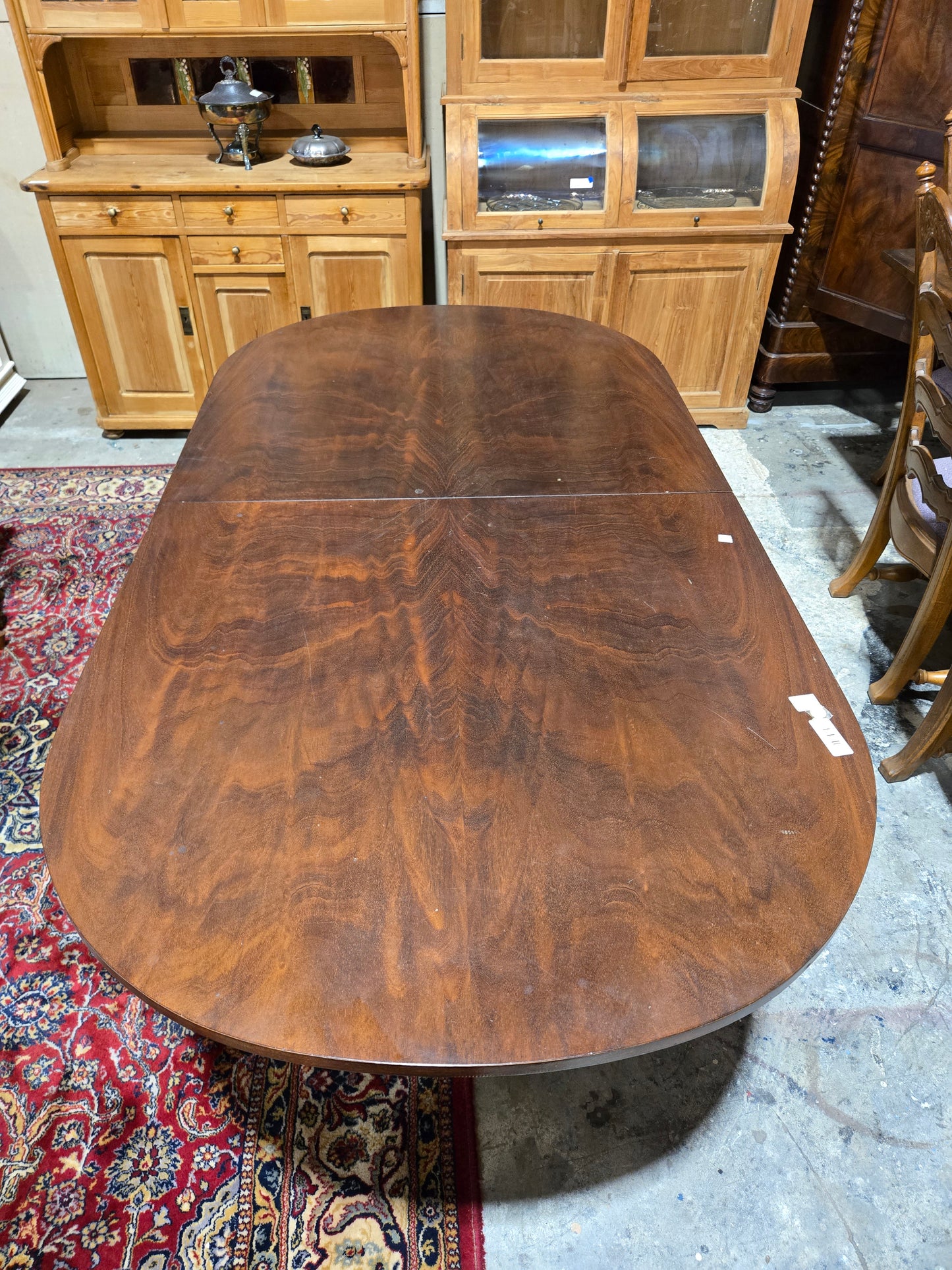 Mahogany Oval Table w/ Folding Leaf