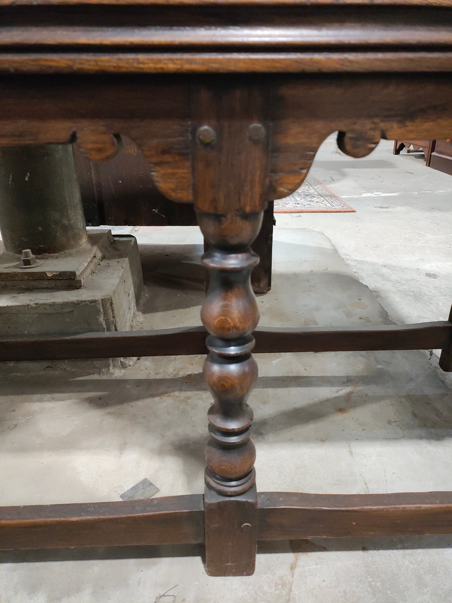 Early 20th Century Jacobean Revival Oak Server Console