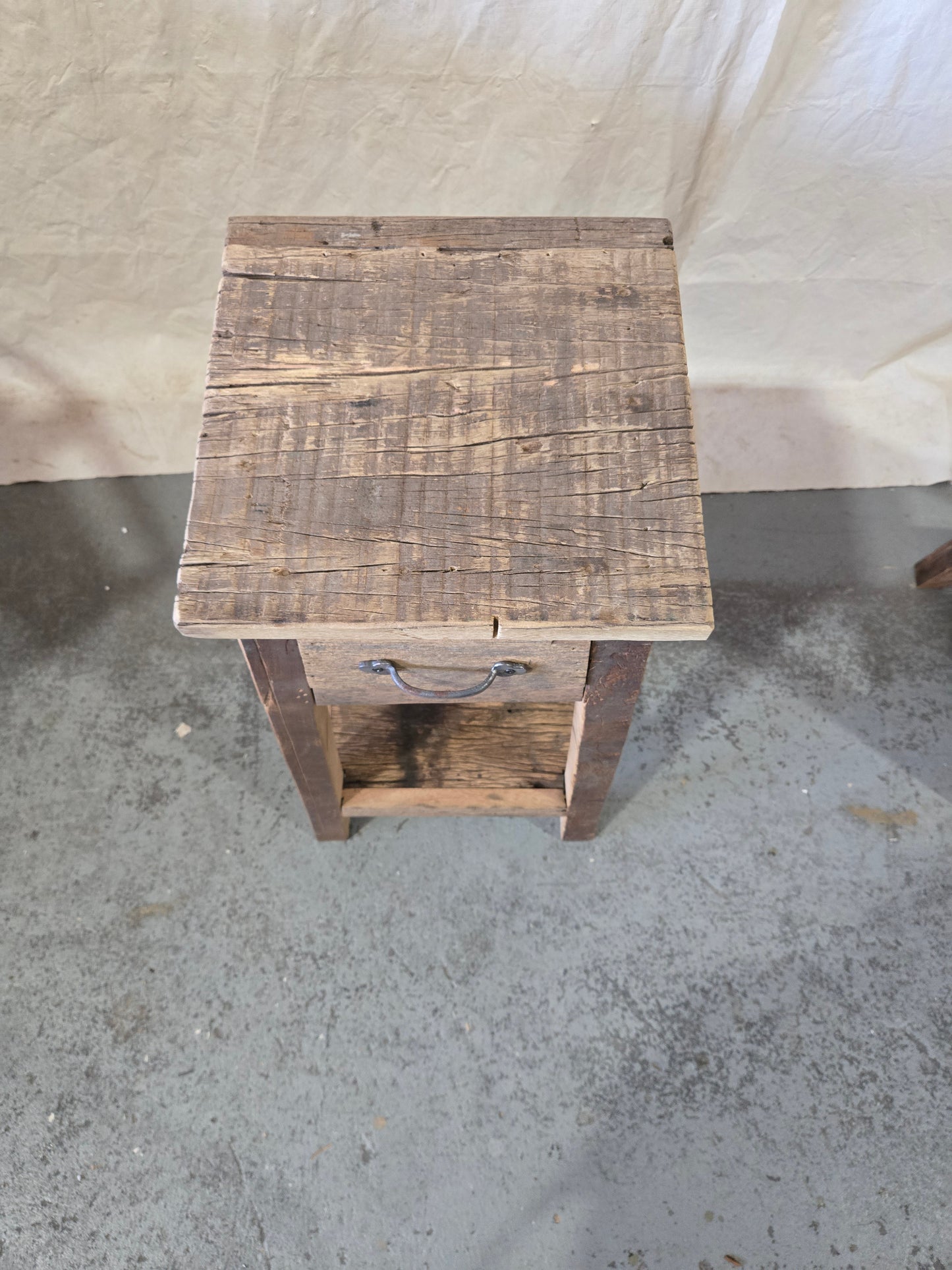 Mid 1900s Reclaimed Teak Nightstand