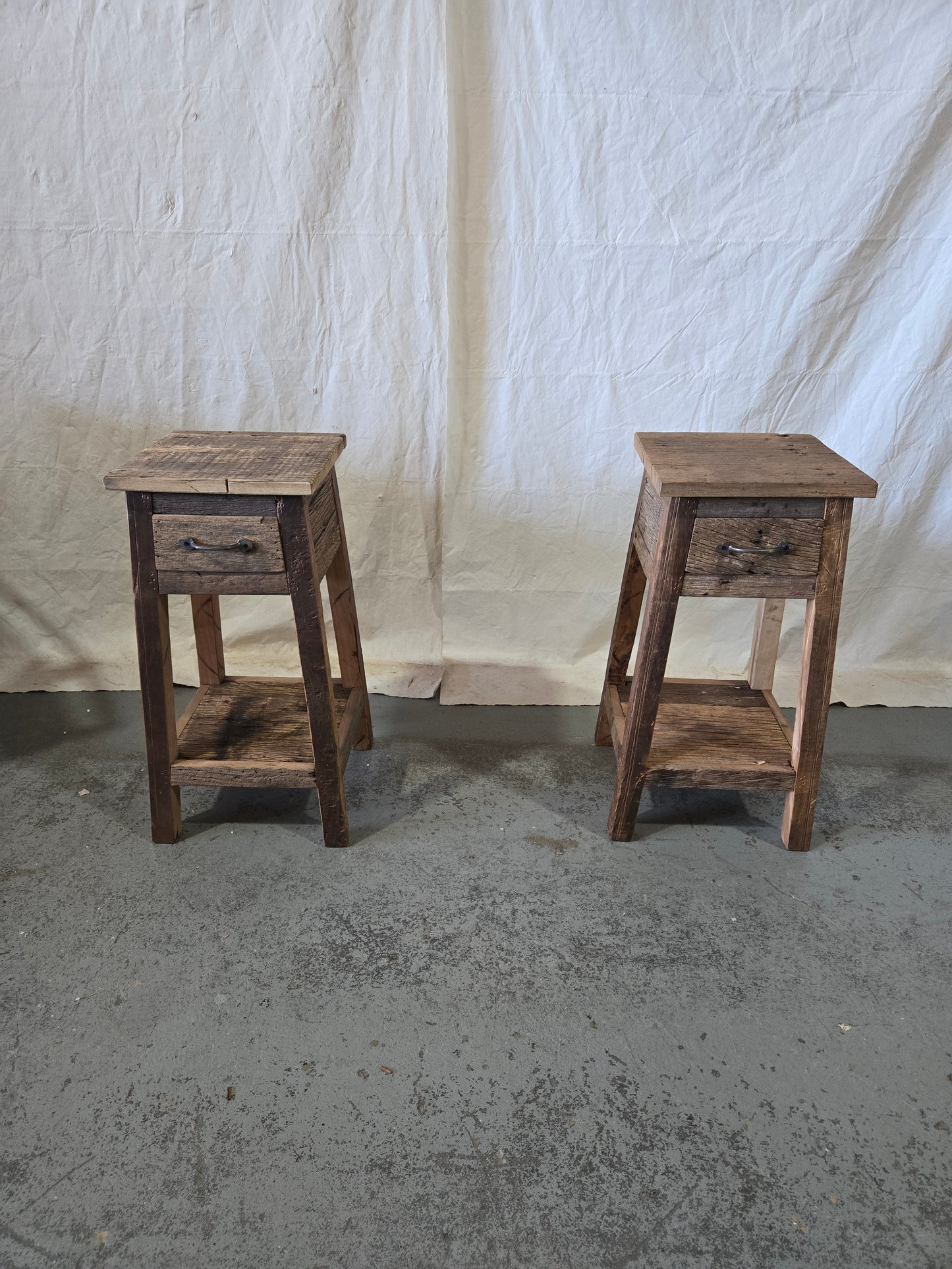 Mid 1900s Reclaimed Teak Nightstand