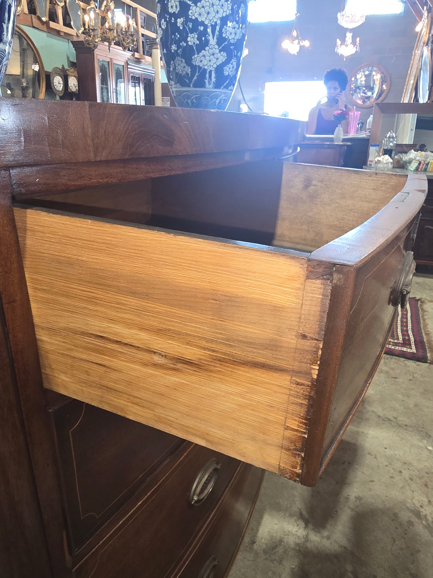 Late 1800s English Inlaid Dresser