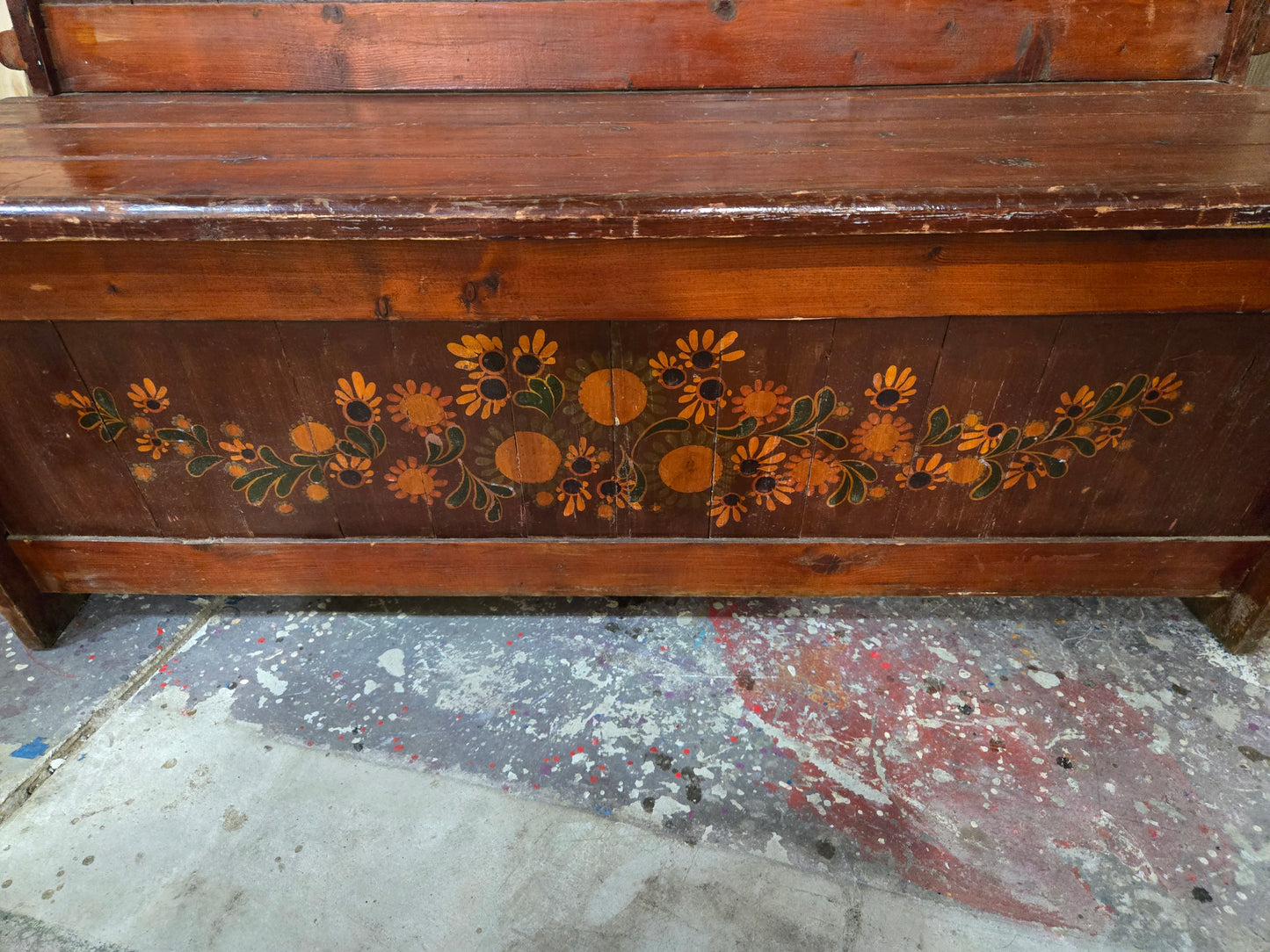 Painted Dutch Bench 1880 Holland
