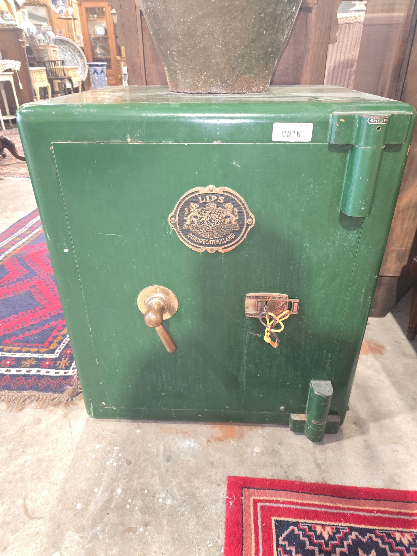 Dutch Green Painted Safe
