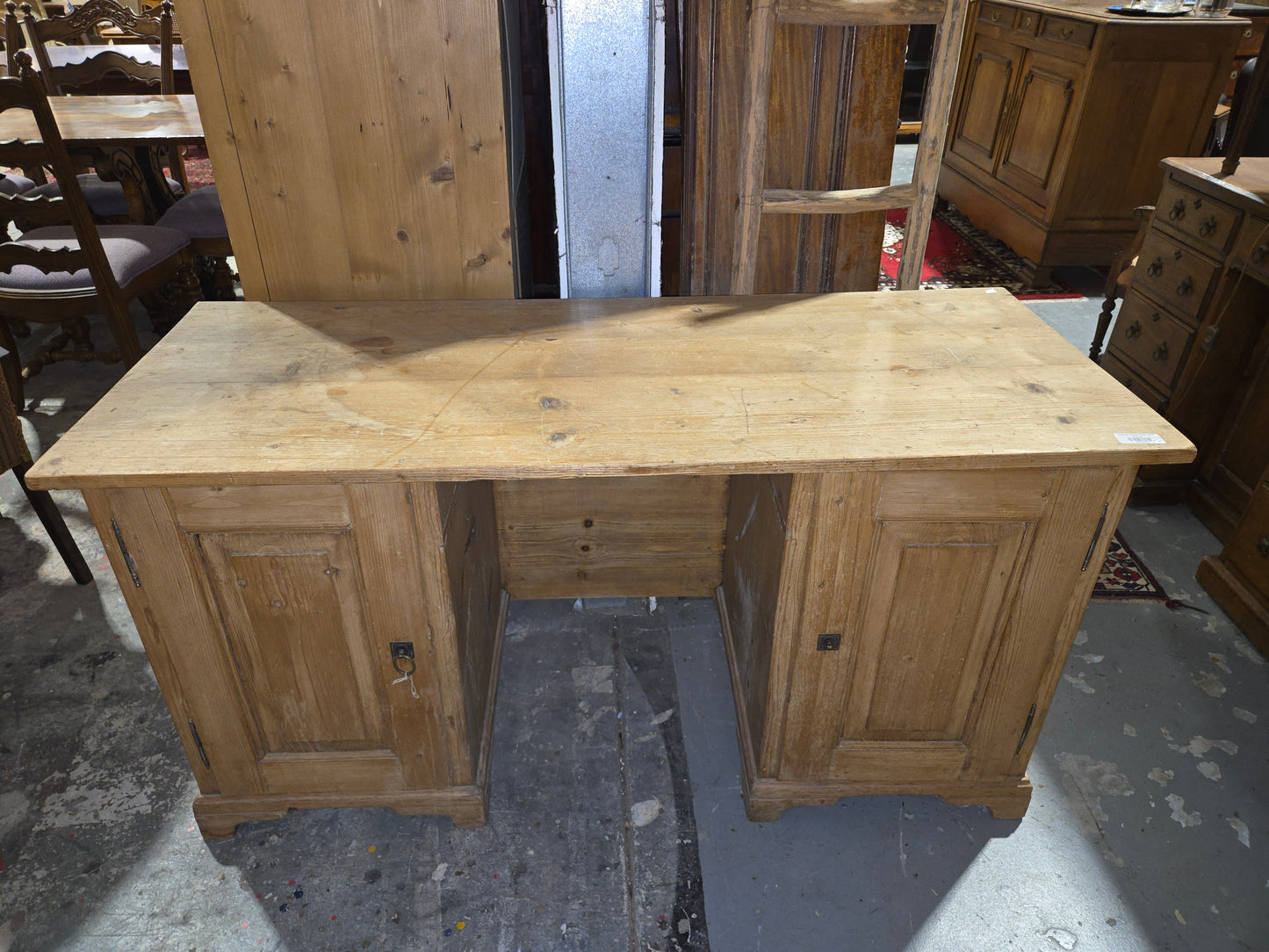 German Pitch Pine Desk