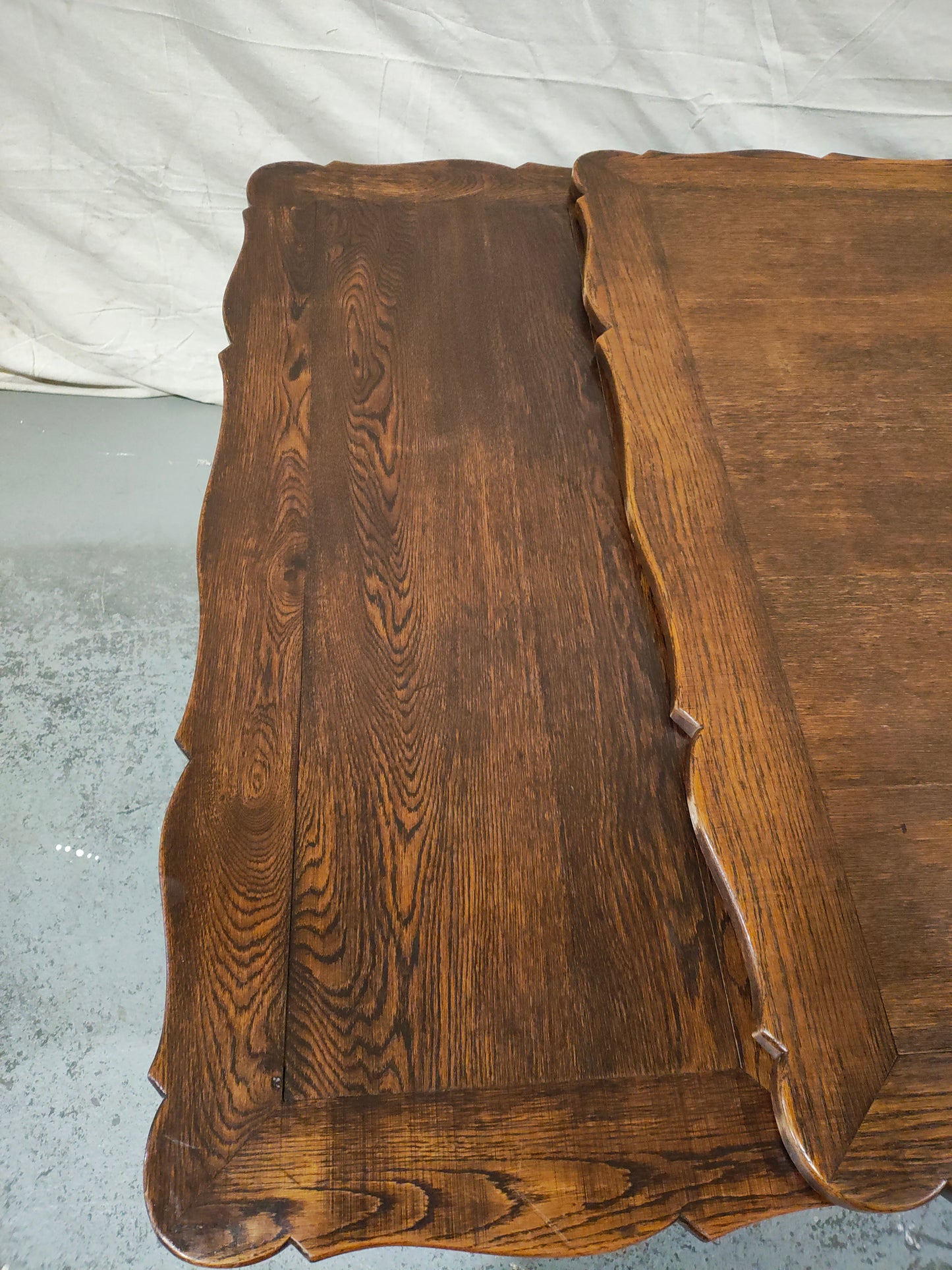 French Provincial Louis XV–Style Oak Drop-Leaf Dining Table