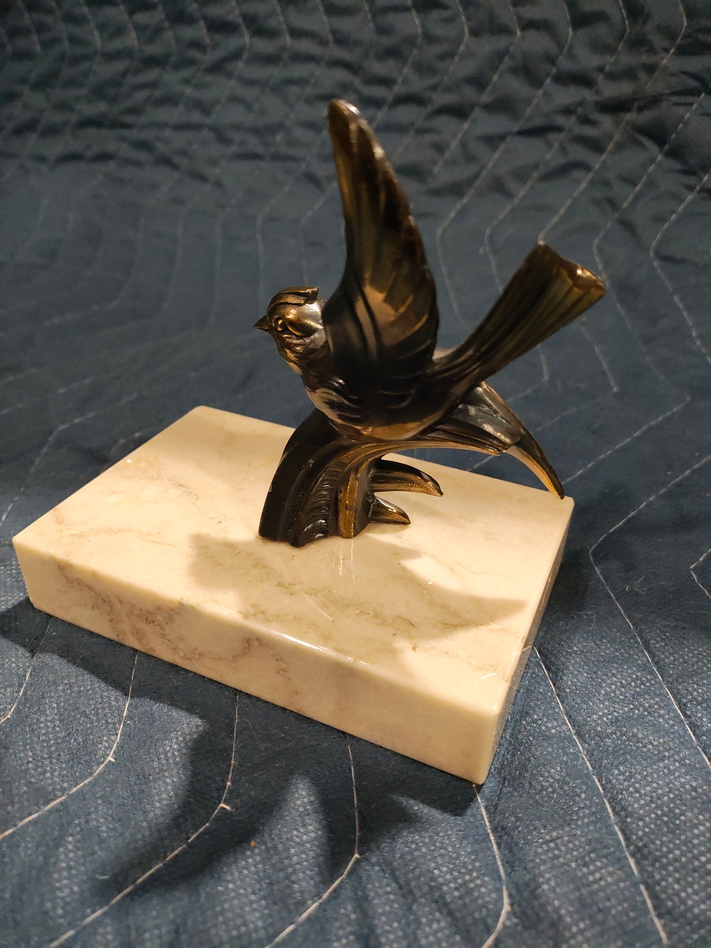 Pair of French Art Deco Chrome Bird Bookends, c. 1935