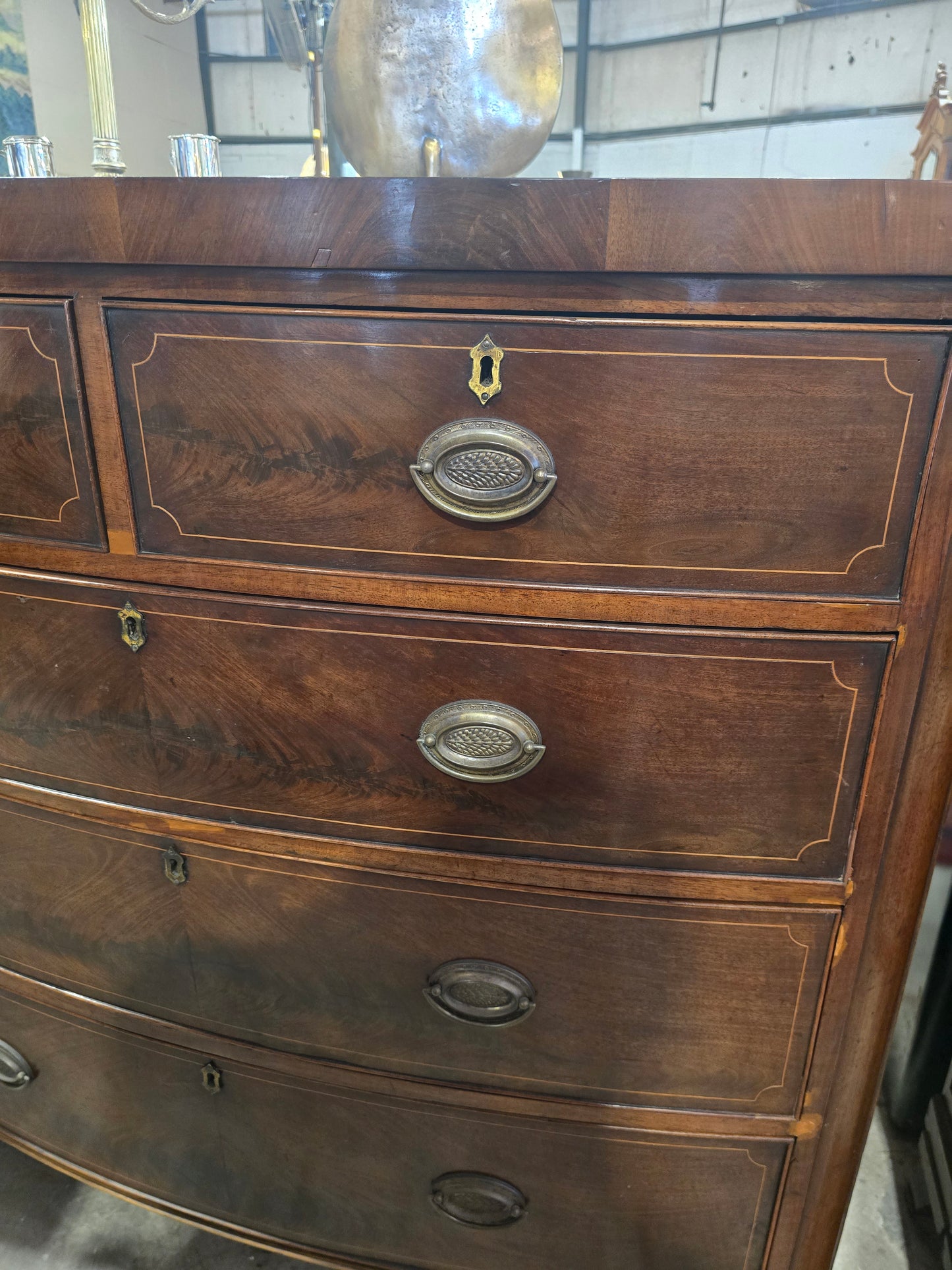 Late 1800s English Inlaid Dresser