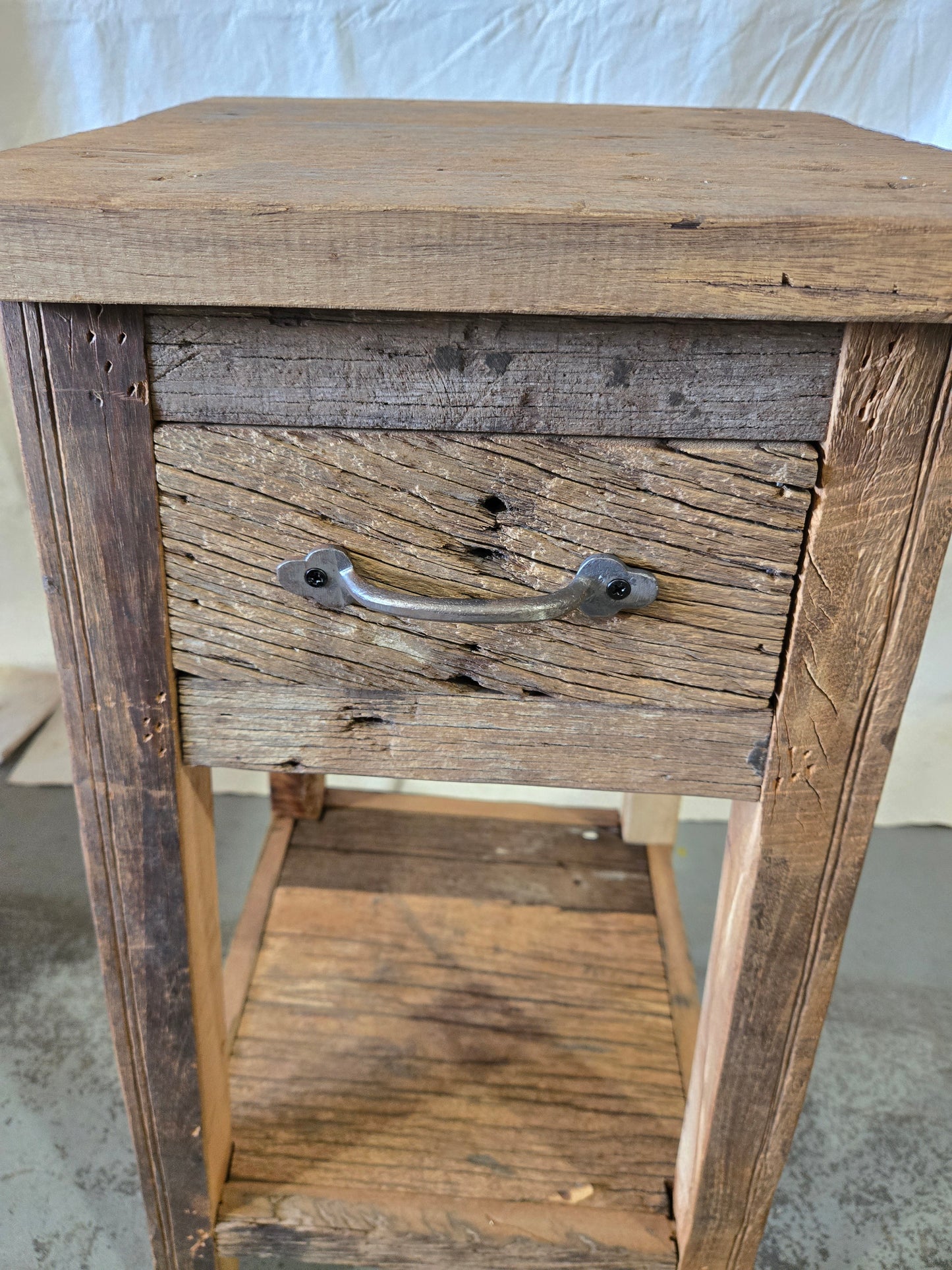 Mid 1900s Reclaimed Teak Nightstand