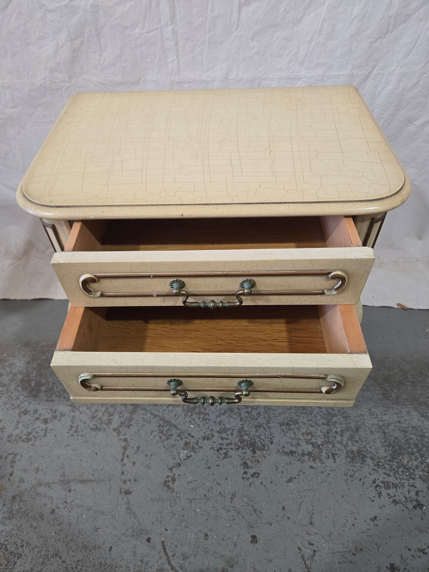 Mid Century Louis XV Nightstand Pair