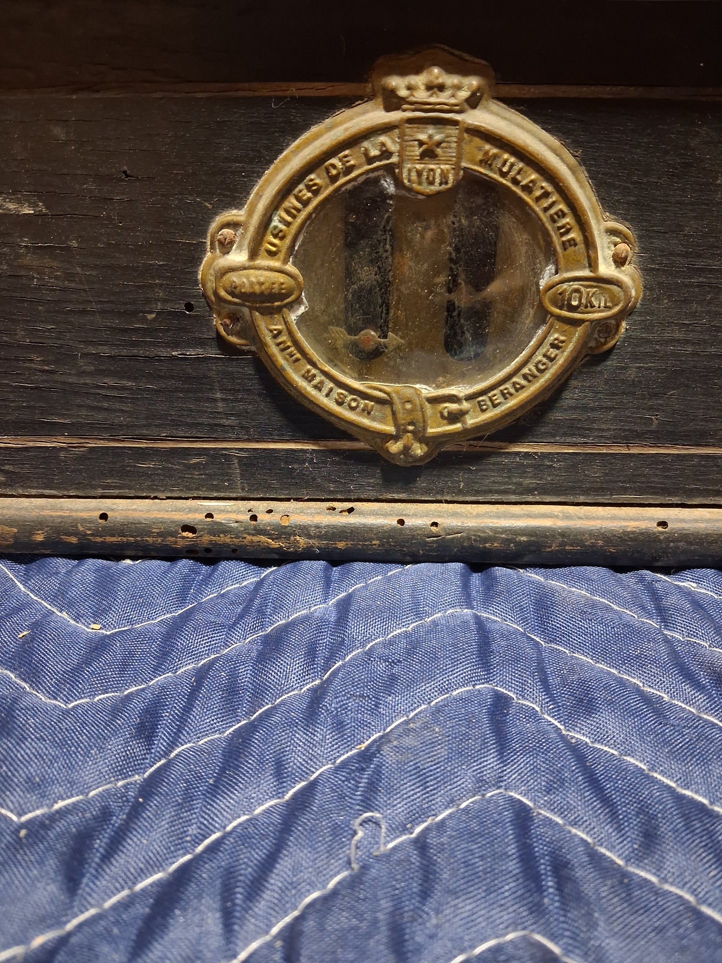Antique French Marble and Brass Counter Scale from Bretagne c. 1900