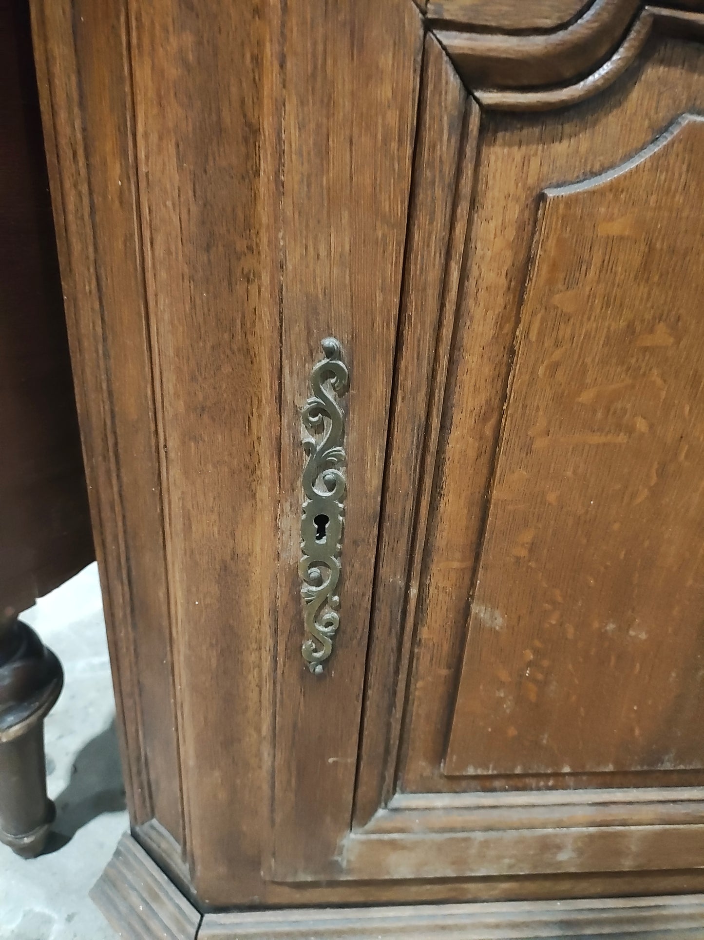 Late 19th century French Provincial corner cabinet