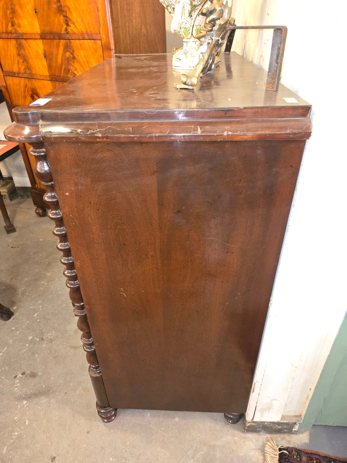 1880s German Mahogany Desk
