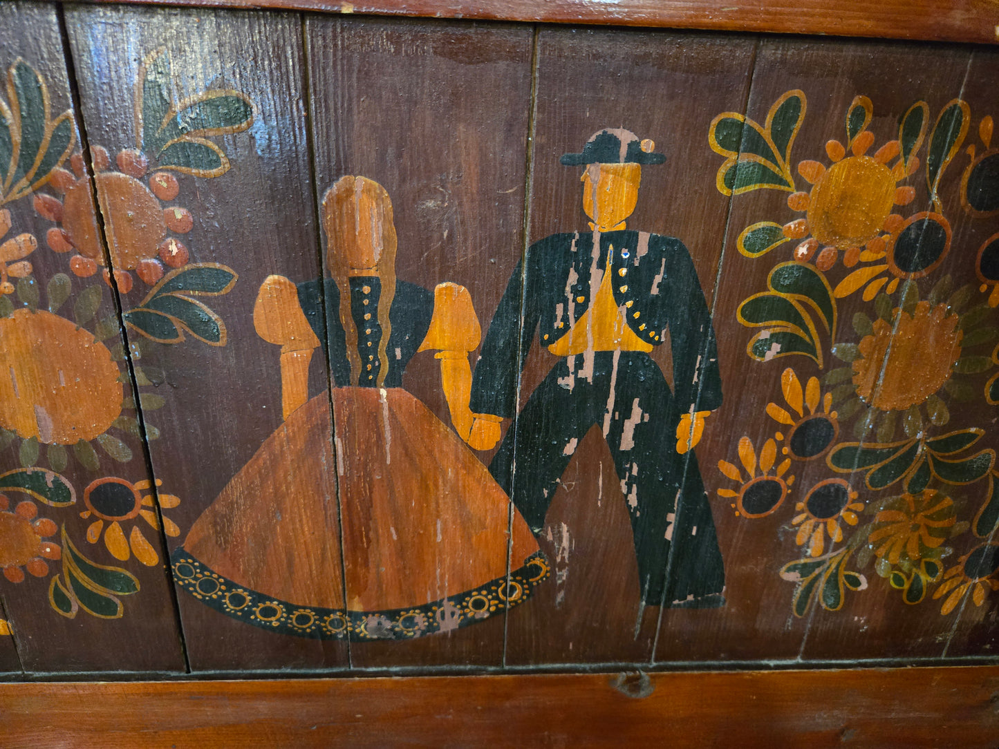 Painted Dutch Bench 1880 Holland